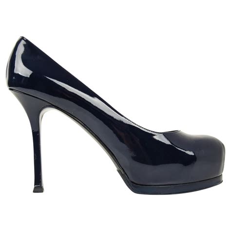 Yves Saint Laurent Tribtoo 80 Pump Patent Leather Pumps